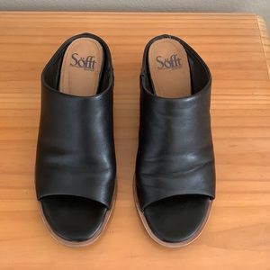 Sofft Carrey Slide Sandals Size 7.5 black
